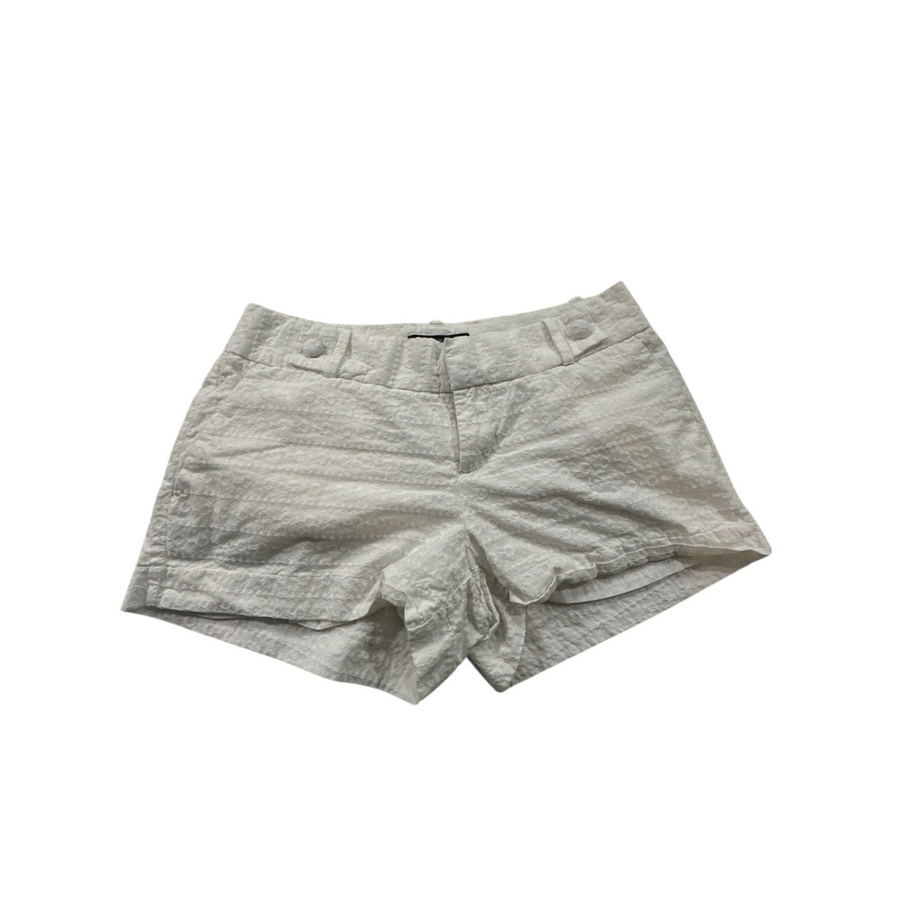 Banana Republic Women's Shorts Size‎ 4 White Flat Front 2 1/2" Inseam EUC